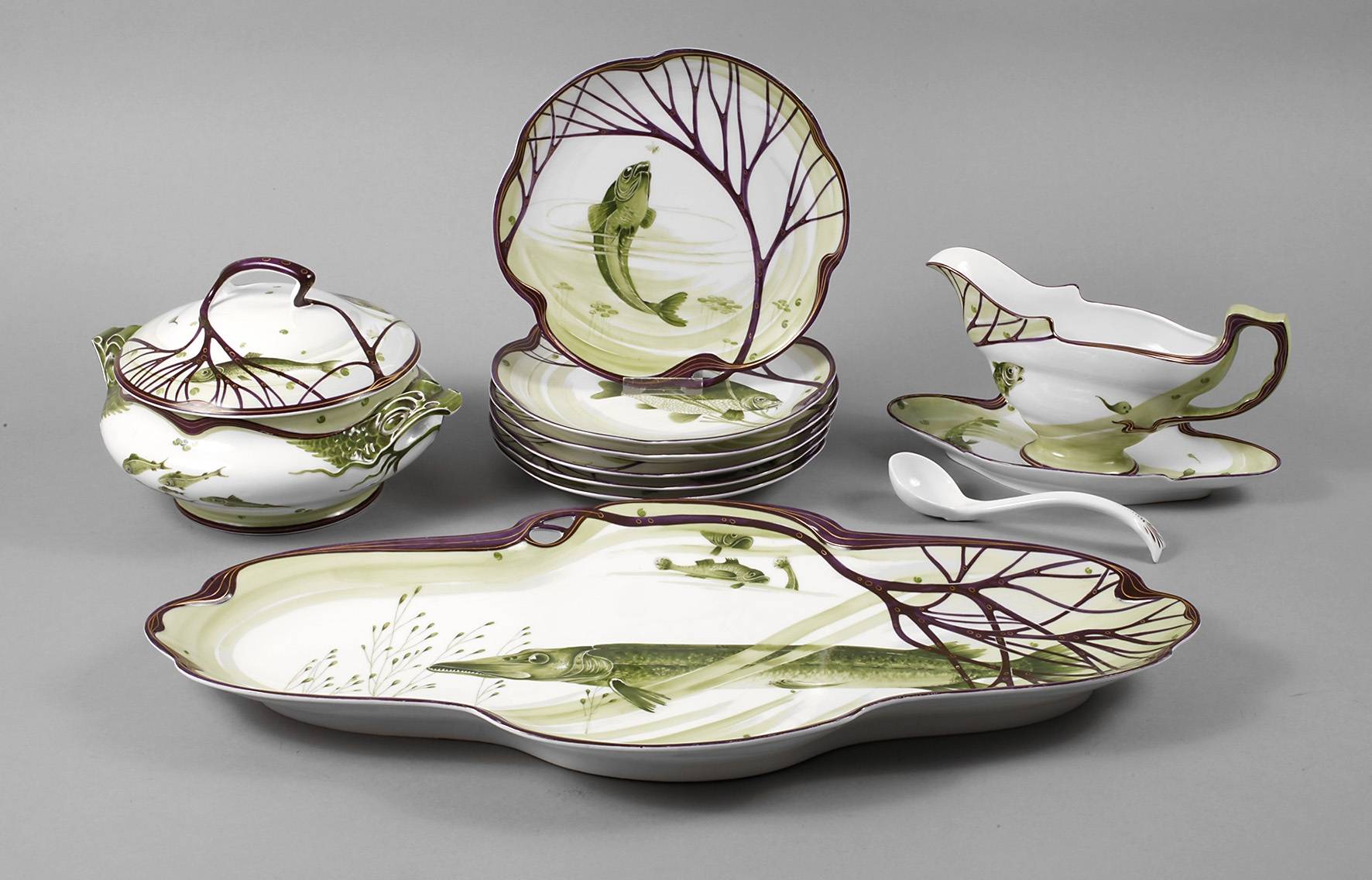 Nymphenburg Fischservice Hermann Gradl