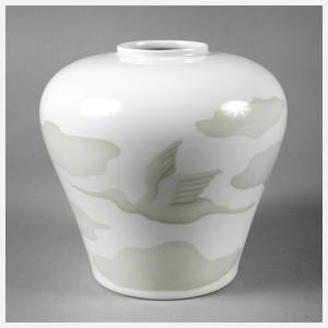 Rosenthal Vase fliegende Störche