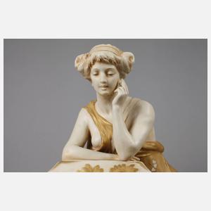 Royal Dux Figürliche Tischuhr