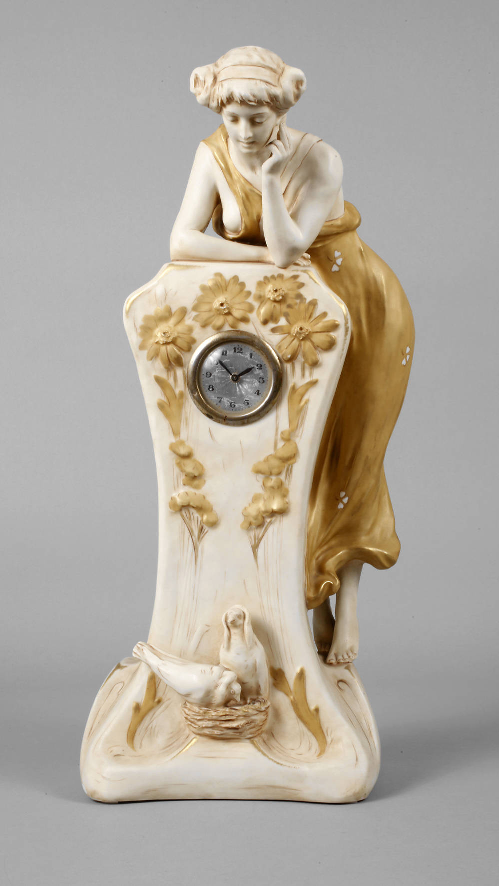 Royal Dux Figürliche Tischuhr