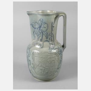 Westerwald große Henkelkanne Jugendstil