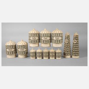 Zwölf Vorratsgefäße Albin Müller