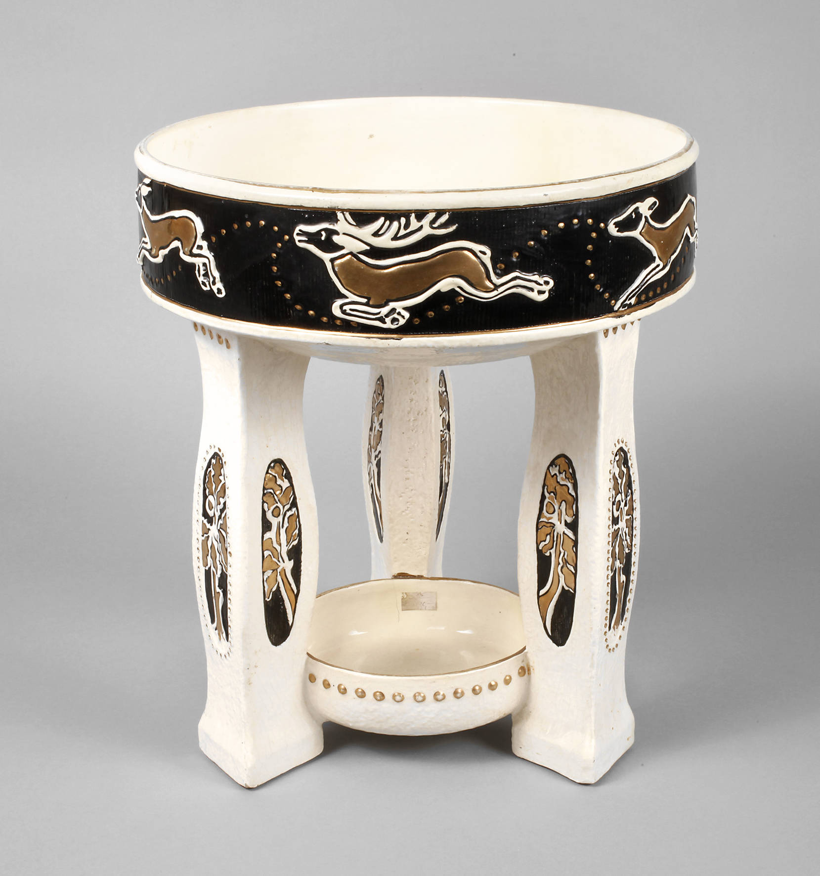 Julius Dressler großer Tafelaufsatz Jugendstil