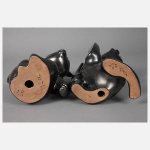 Paar Buchstützen als Bären