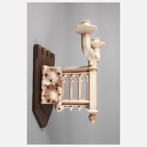 Wächtersbach Paar neogotische Wandleuchter