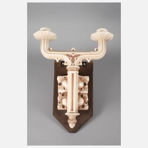 Wächtersbach Paar neogotische Wandleuchter