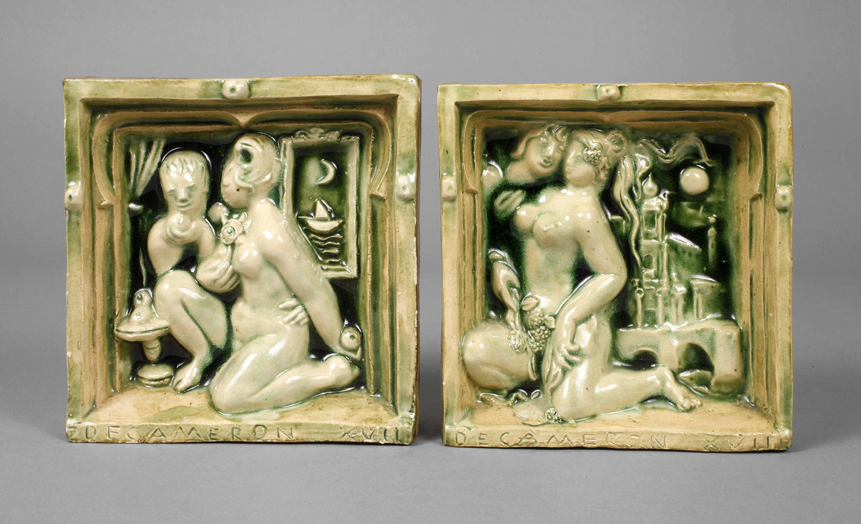 Zwei Fliesen zu ”Decameron”