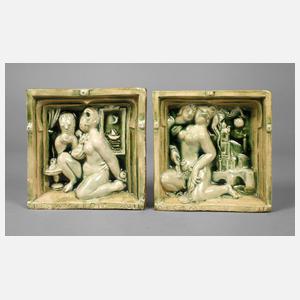 Zwei Fliesen zu ”Decameron”