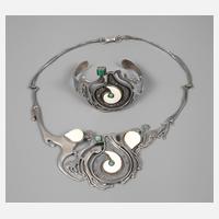 Schmuckset mit Bein und Malachit111