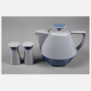 Rosenthal Teekanne mit Salz- und Pfefferstreuer