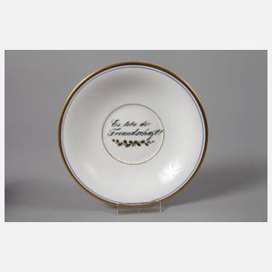 KPM Berlin Spruchtasse Biedermeier