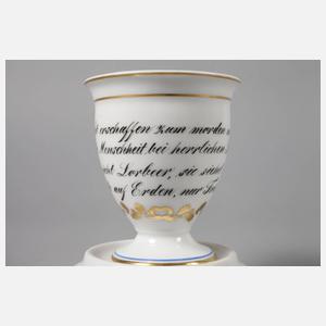 KPM Berlin Spruchtasse Biedermeier