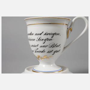 KPM Berlin Spruchtasse Biedermeier