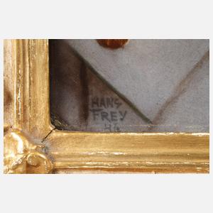 Porzellanbildplatte Jägerportrait