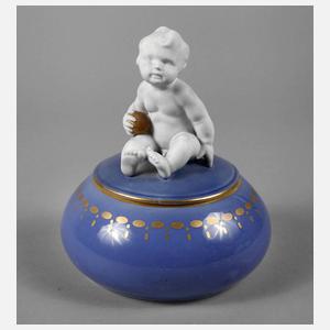 Fraureuth Deckeldose mit Putto