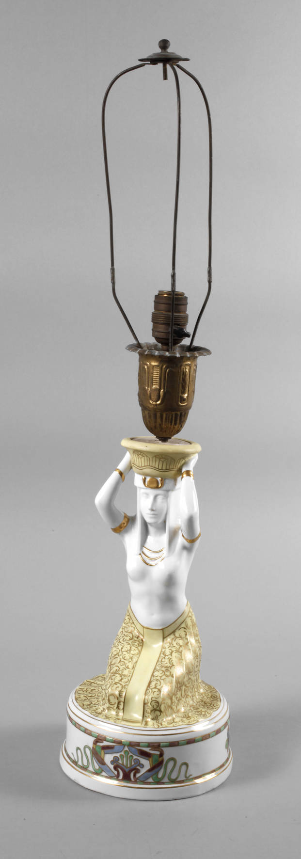 Fraureuth Lampenfuß ägyptische Tempeltänzerin