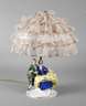 Fraureuth Tischlampe mit Rokokopaar