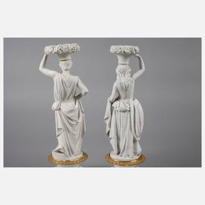 KPM Berlin zwei figürliche Tafelaufsätze