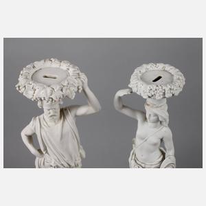 KPM Berlin zwei figürliche Tafelaufsätze