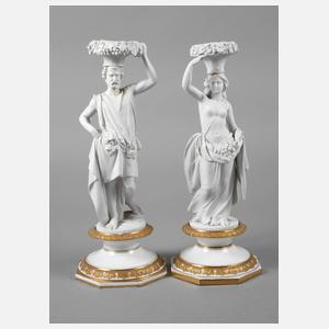 KPM Berlin zwei figürliche Tafelaufsätze