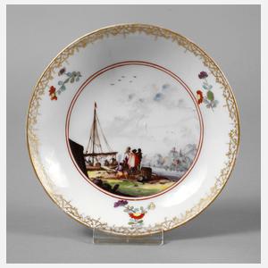 Meissen Teller Kauffahrteiszene