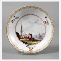 Meissen Teller Kauffahrteiszene111