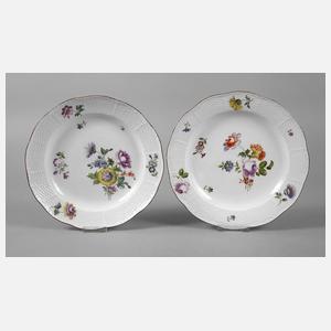 Meissen zwei Flechtrandteller