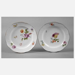 Meissen zwei Flechtrandteller