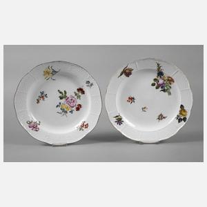 Meissen zwei Flechtrandteller