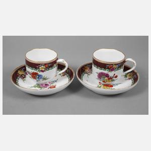 Meissen zwei Tassen mit UT Marcolinizeit
