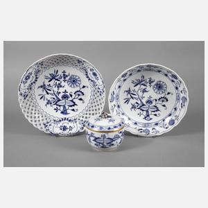 Meissen drei Teile Zwiebelmuster