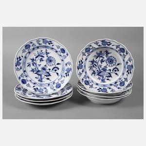 Meissen vier Speise- und vier Suppenteller