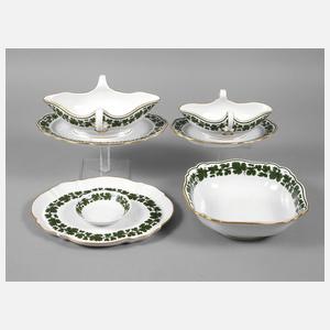 Meissen fünf Teile Weinlaubdekor