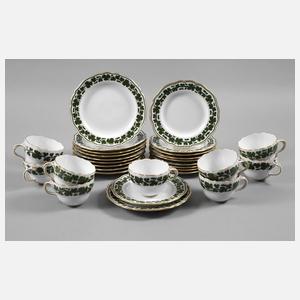 Meissen neun Gedecke Weinlaubdekor