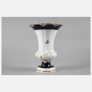 Meissen Trichtervase mit Kobalt