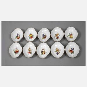Meissen zehn Beistellschälchen