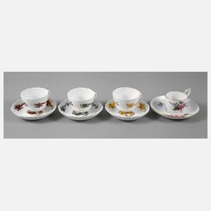 Meissen vier Mokkatassen