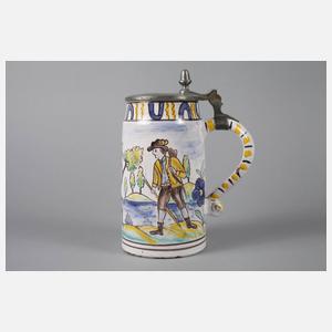 Gmundner Fayence-Walzenkrug