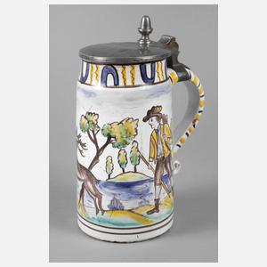 Gmundner Fayence-Walzenkrug