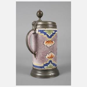 Großer Dorotheentaler Fayence-Walzenkrug