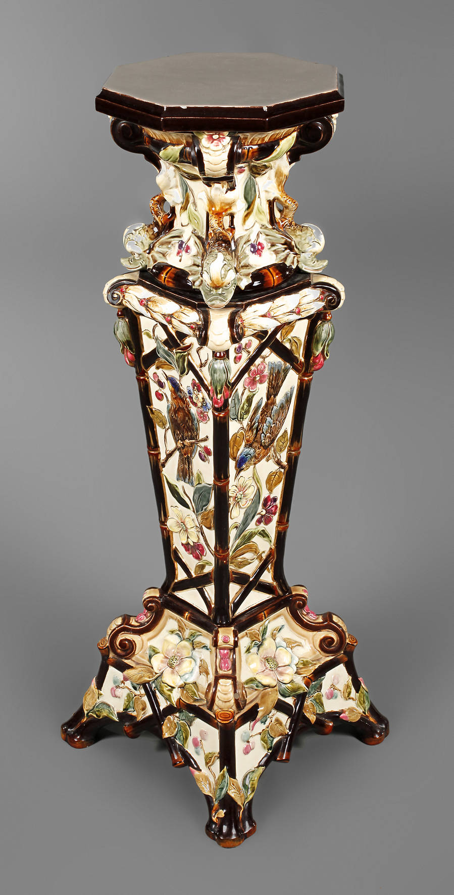 Blumensäule Majolika