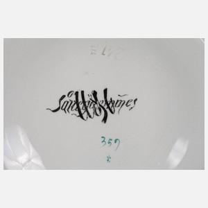 Sarreguemines Cachepot mit Untersatz