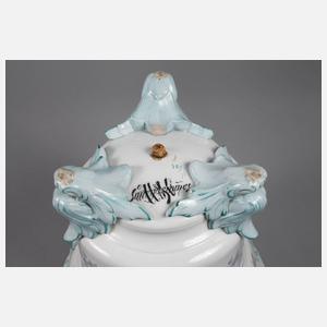 Sarreguemines Cachepot mit Untersatz