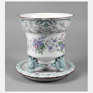 Sarreguemines Cachepot mit Untersatz