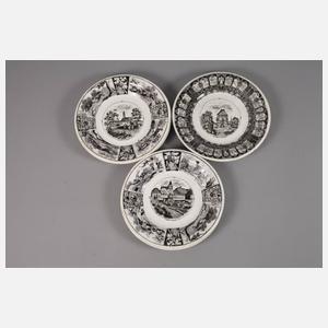 Sechs Ansichtenteller