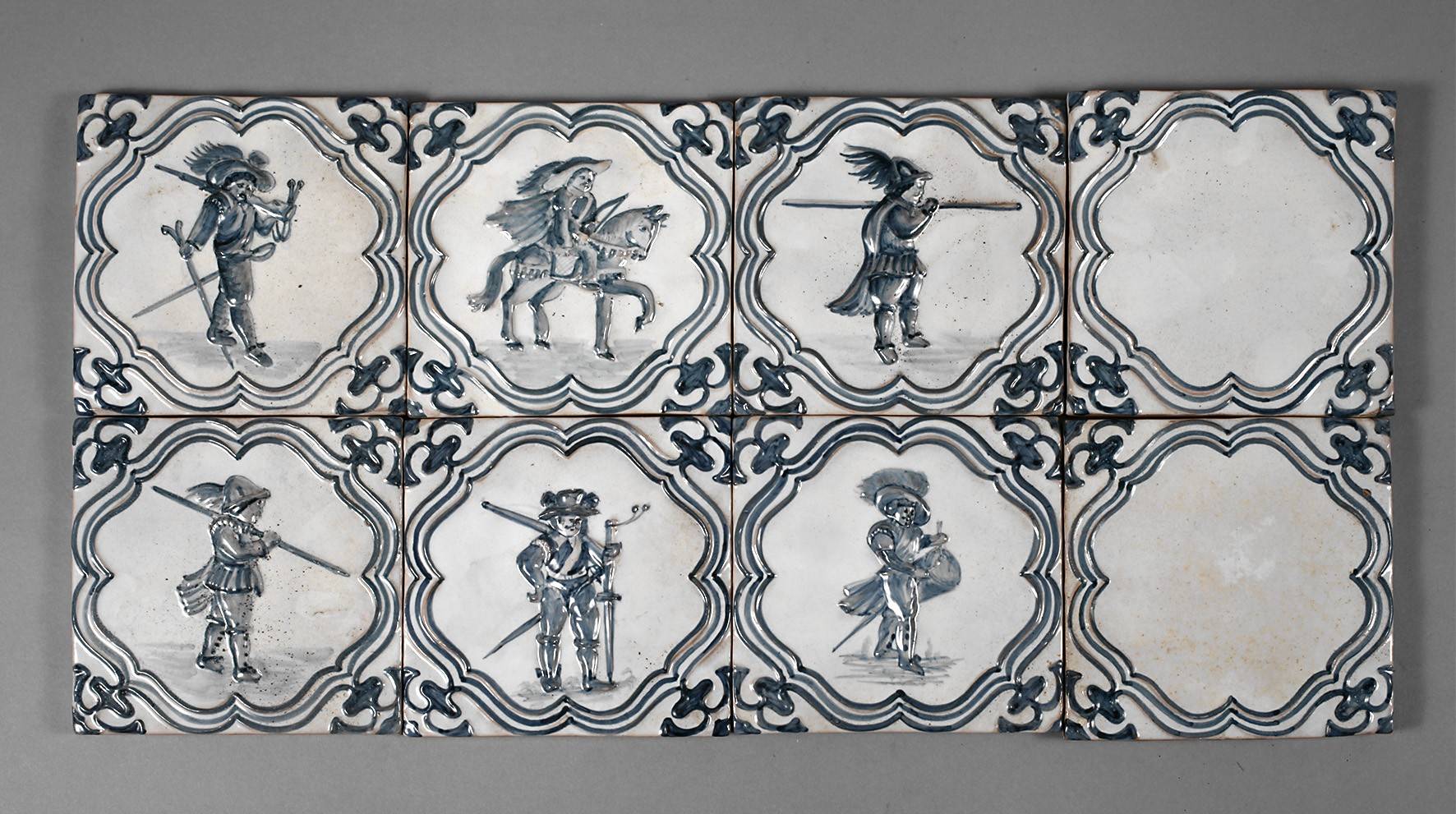Acht italienische Fliesen
