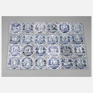 24 Delfter Kacheln