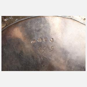 London Paar Fußschalen Silber