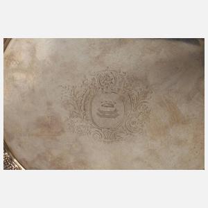 London Paar Fußschalen Silber