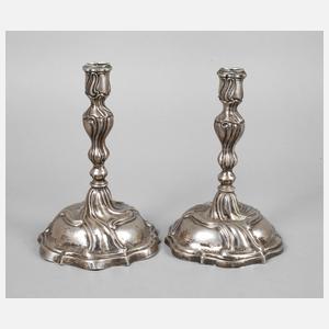 Paar Barocke Augsburger Silberleuchter